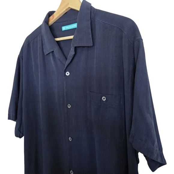 Tori Richard | Silk Lyocell Embroidered Beach Santa Design Button Up Shirt Rare - Picture 5 of 15